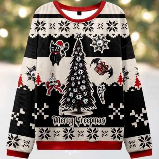 2025 Merry Creepmas Ugly Christmas Sweater