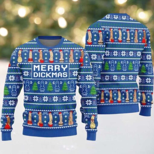 2025 Merry Dickmas Ugly Christmas Sweater
