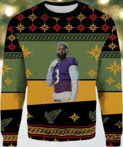 2025 Odell Baltimore Ravens Ugly Christmas Sweater