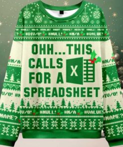 2025 Ohh This Calls For A Spreadsheet Christmas Ugly Sweater