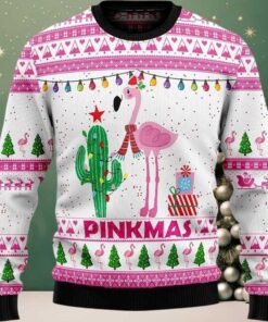 2025 Pinkmas Flamingo Christmas Ugly Sweater