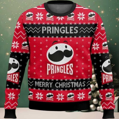 2025 Pringles Snack Brand Ugly Christmas Sweater
