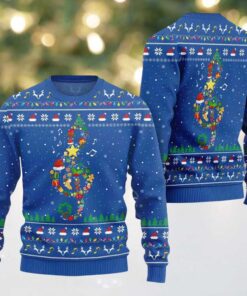 2025 Radiant Music Note Ugly Christmas Sweater