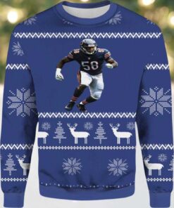 2025 Roquan Smith Chicago Bears Ugly Christmas Sweater
