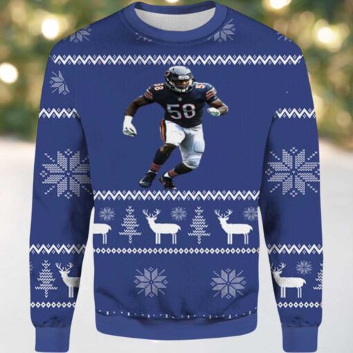 2025 Roquan Smith Chicago Bears Ugly Christmas Sweater