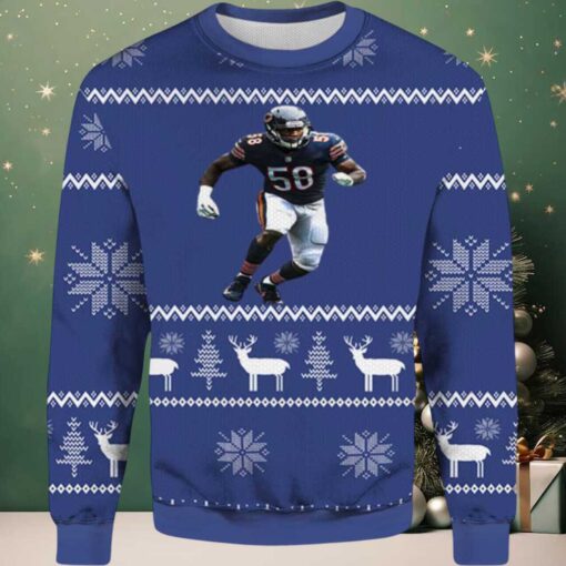 2025 Roquan Smith Chicago Bears Ugly Christmas Sweater