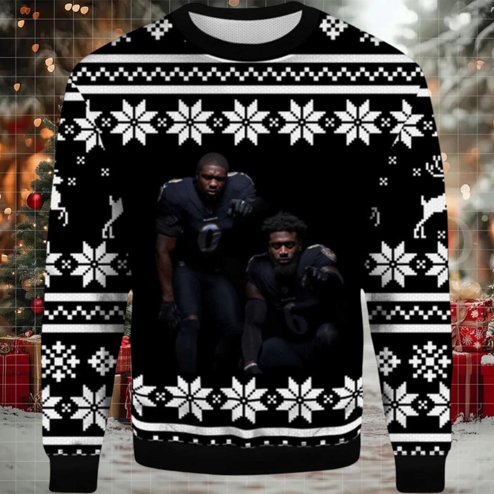 2025 Roquan Smith and Patrick Queen Ravens Ugly Christmas Sweater 2025 Roquan Smith and Patrick Queen Ravens Ugly Christmas Sweater