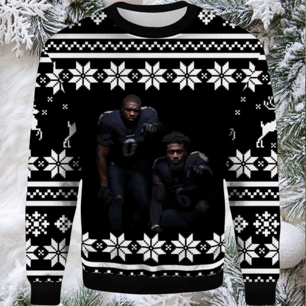 2025 Roquan Smith and Patrick Queen Ravens Ugly Christmas Sweater 2025 Roquan Smith and Patrick Queen Ravens Ugly Christmas Sweater