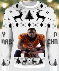 2025 Russell Wilson Denver Broncos Ugly Christmas Sweater