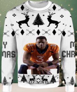 2025 Russell Wilson Denver Broncos Ugly Christmas Sweater
