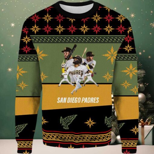 2025 San Diego Padres Media Guide Ugly Christmas Sweater