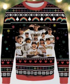 2025 San Diego Padres Team Roster Ugly Christmas Sweater