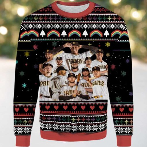 2025 San Diego Padres Team Roster Ugly Christmas Sweater
