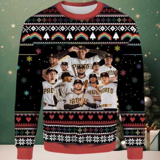 2025 San Diego Padres Team Roster Ugly Christmas Sweater