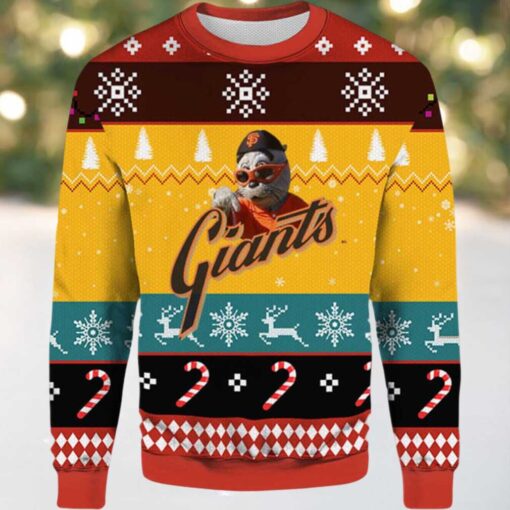2025 San Francisco Giants Mascot Ugly Christmas Sweater