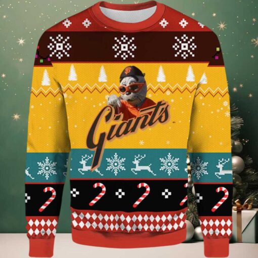 2025 San Francisco Giants Mascot Ugly Christmas Sweater
