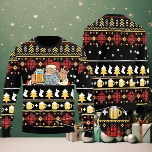 2025 Santa Beer Christmas Ugly Christmas Sweater