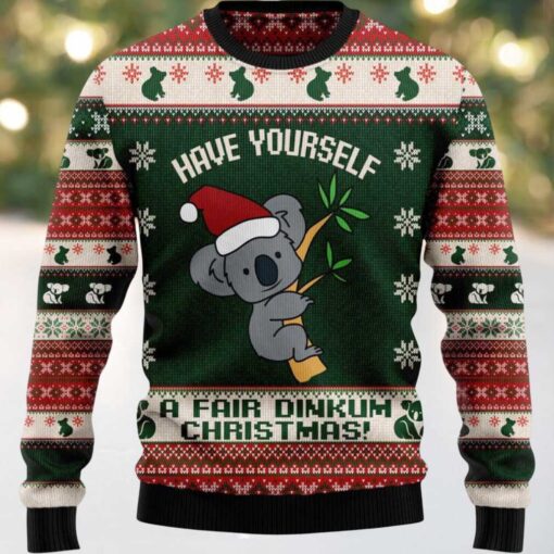 2025 Santa Koala Christmas Ugly Sweater