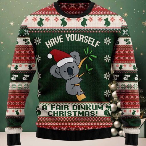 2025 Santa Koala Christmas Ugly Sweater