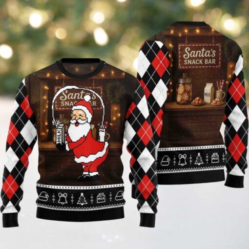 2025 Santa’s Snack Bar Christmas Ugly Sweater