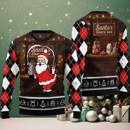 2025 Santa’s Snack Bar Christmas Ugly Sweater