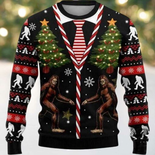 2025 Sasquatch Bigfoot Christmas Vest Ugly Sweater