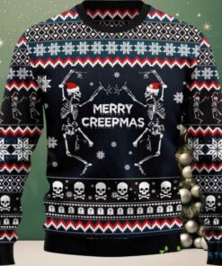2025 Skeleton Merry Creepmas Ugly Christmas Sweater