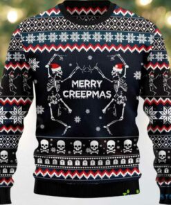 2025 Skeleton Merry Creepmas Ugly Christmas Sweater