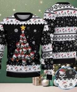 2025 Skull Pine Tree Ugly Christmas Sweater