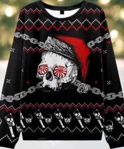 2025 Skulls And Chains Ugly Christmas Sweater