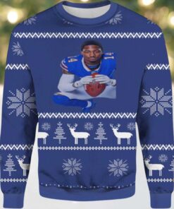 2025 Stefon Diggs Bills Ugly Christmas Sweater