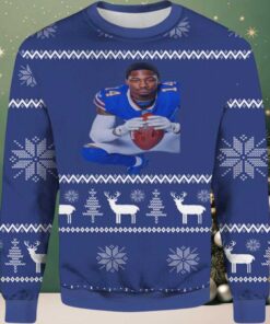 2025 Stefon Diggs Bills Ugly Christmas Sweater