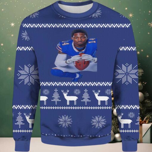 2025 Stefon Diggs Bills Ugly Christmas Sweater