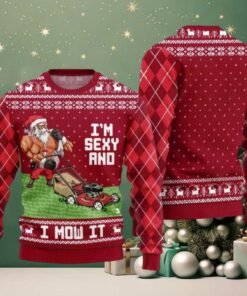 2025 Swole Santa Sexy And Mow It Ugly Christmas Sweater