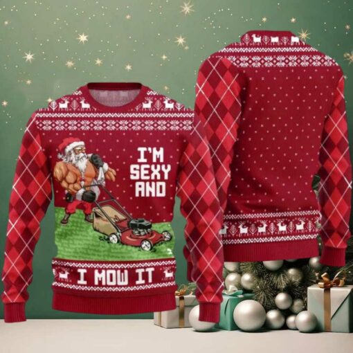 2025 Swole Santa Sexy And Mow It Ugly Christmas Sweater