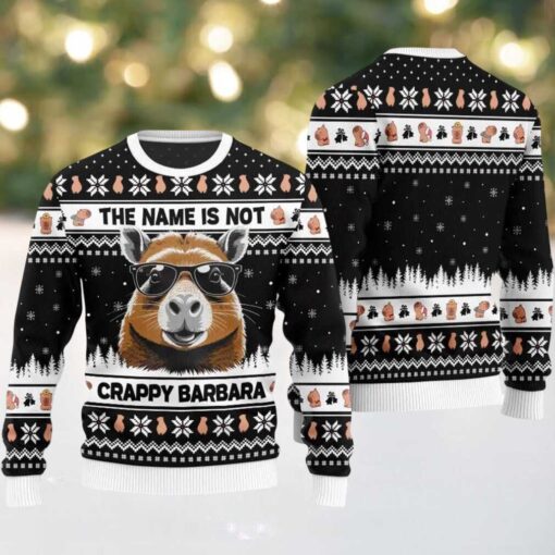 2025 The Name Is Not Capybara Ugly Christmas Sweater