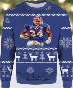 2025 Thurman Thomas Bills Ugly Christmas Sweater