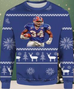 2025 Thurman Thomas Bills Ugly Christmas Sweater
