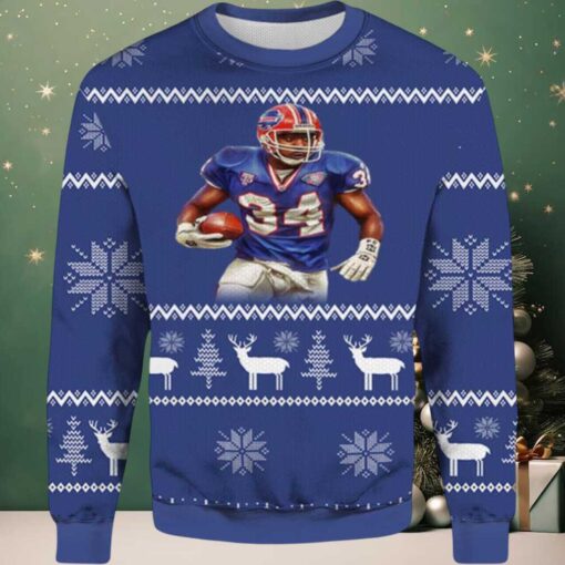 2025 Thurman Thomas Bills Ugly Christmas Sweater