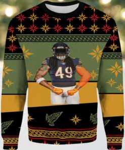 2025 Tremaine Edmunds Chicago Bears Ugly Christmas Sweater