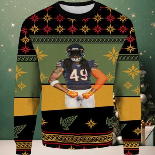 2025 Tremaine Edmunds Chicago Bears Ugly Christmas Sweater
