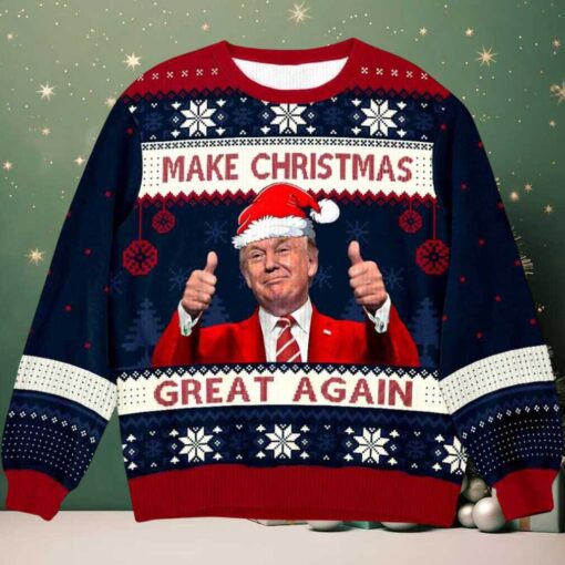 2025 Trump Maga Make Christmas Great Again Ugly Christmas Sweater