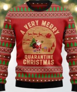 A Very Merry Quarantine Christmas Ugly Sweater A Very Merry Quarantine Christmas Ugly Sweater