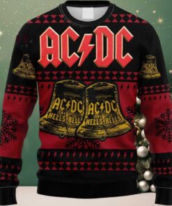 ACDC Hells Bells Music 2025 Ugly Christmas Sweater