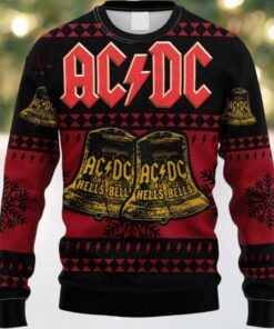 ACDC Hells Bells Music 2025 Ugly Christmas Sweater