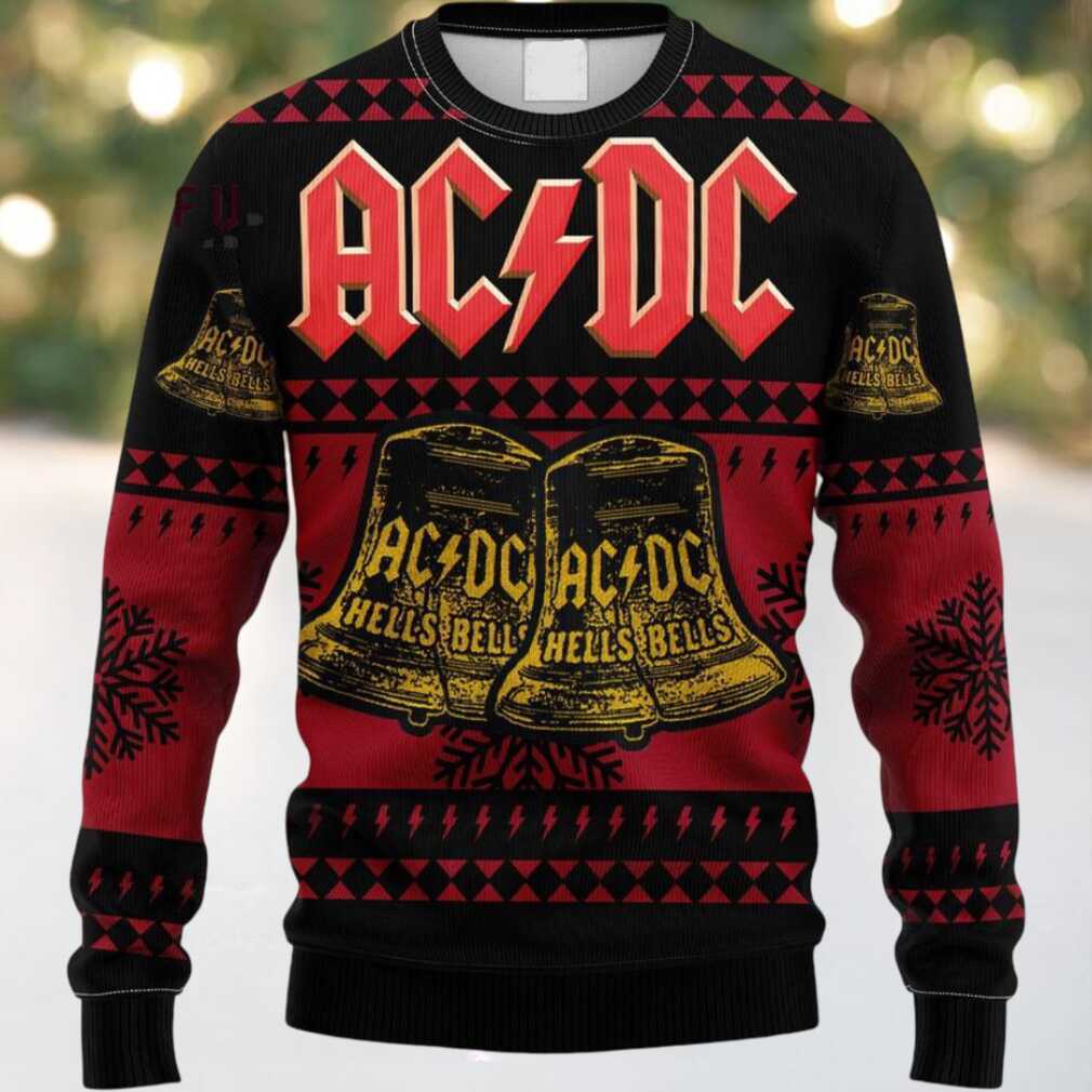 ACDC Hells Bells Music 2025 Ugly Christmas Sweater ACDC Hells Bells Music 2025 Ugly Christmas Sweater