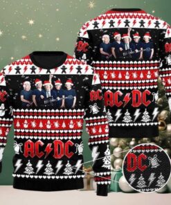 ACDC Member Playing Guitar 2025 Ugly Chirstmas Sweater