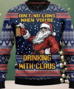 Ain’t No Law When Drinking Beer Ugly Christmas Sweater Ain’t No Law When Drinking Beer Ugly Christmas Sweater