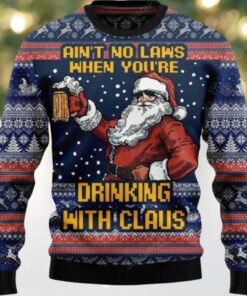 Ain’t No Law When Drinking Beer Ugly Christmas Sweater Ain’t No Law When Drinking Beer Ugly Christmas Sweater
