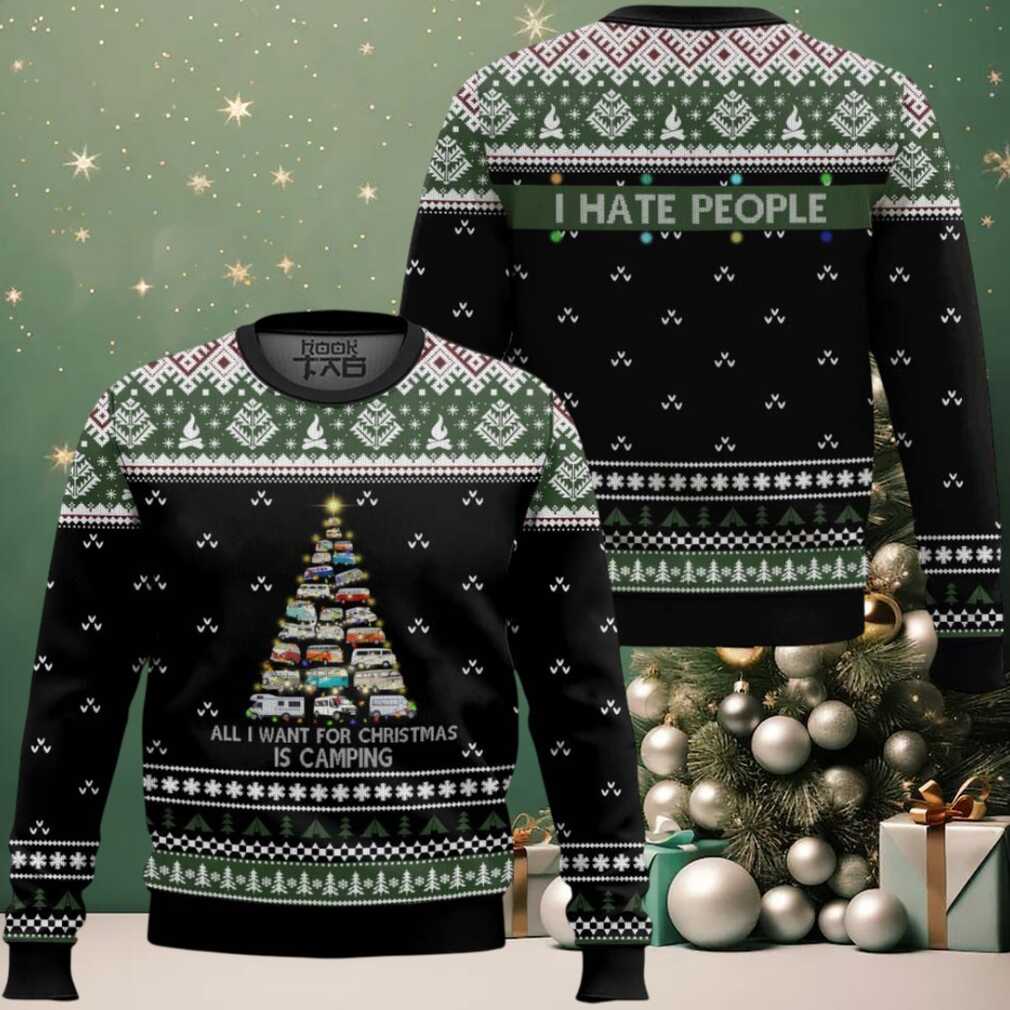 All I Want For Christmas Is Camping Ugly Christmas Sweater, hoodie, sweater, long sleeve and tank top All I Want For Christmas Is Camping Ugly Christmas Sweater